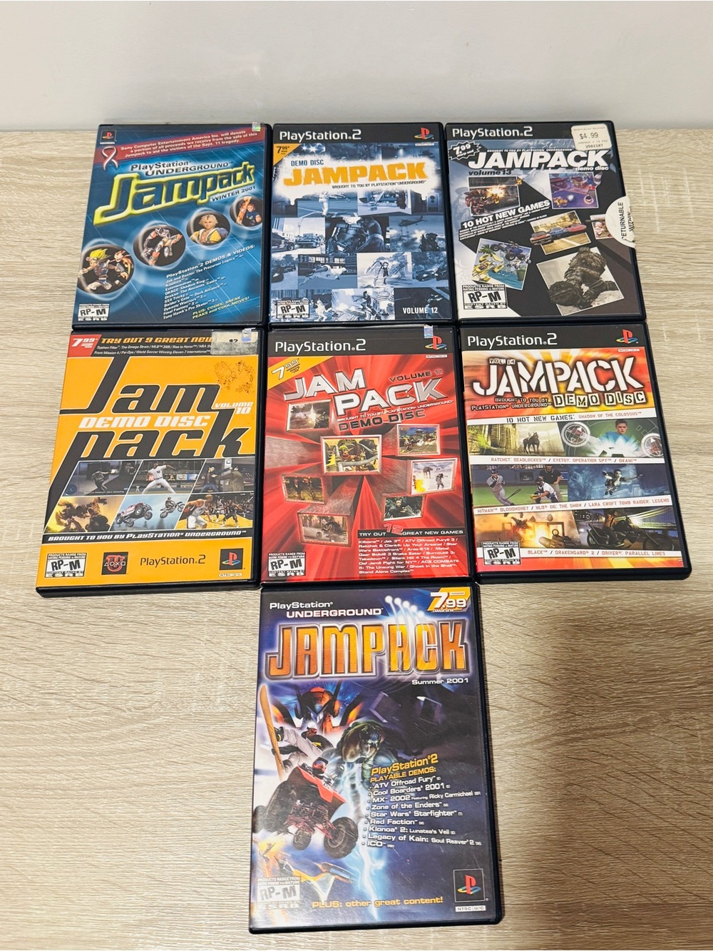 PlayStation 2 PS2 Demo Disc Lot of 7 - Jampack Volumes 10 12 13 & Seasonal Discs